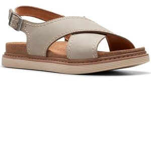 Clarks Tan Sandals with Adjustable Straps